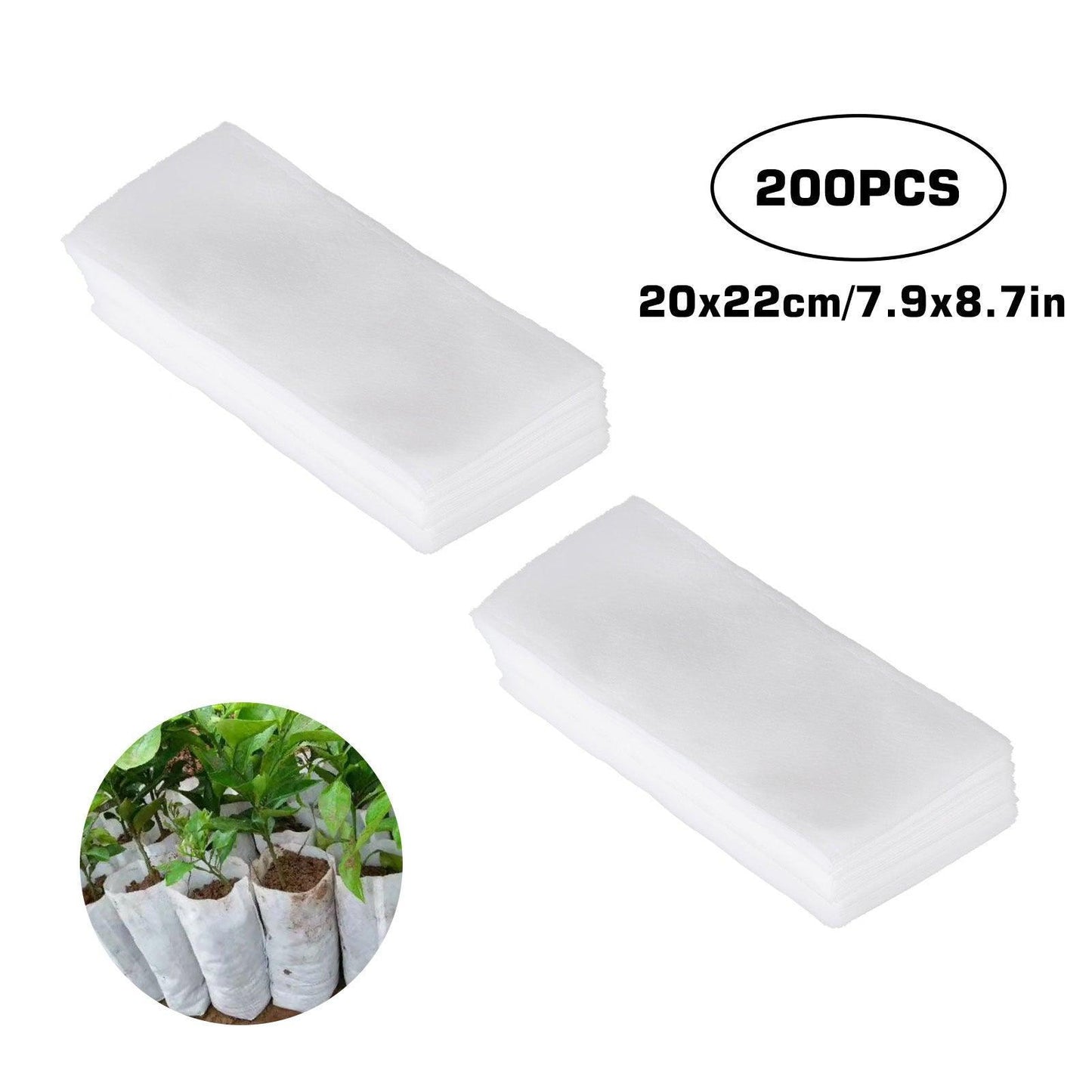 100/200 Biodegradable Non-Woven Plant Grow Bags - Seed World