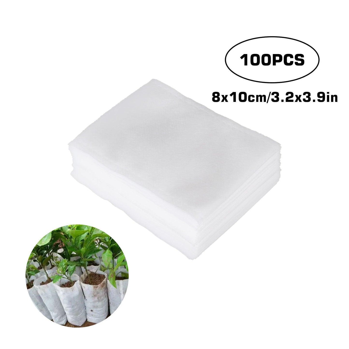 100/200 Biodegradable Non-Woven Plant Grow Bags - Seed World