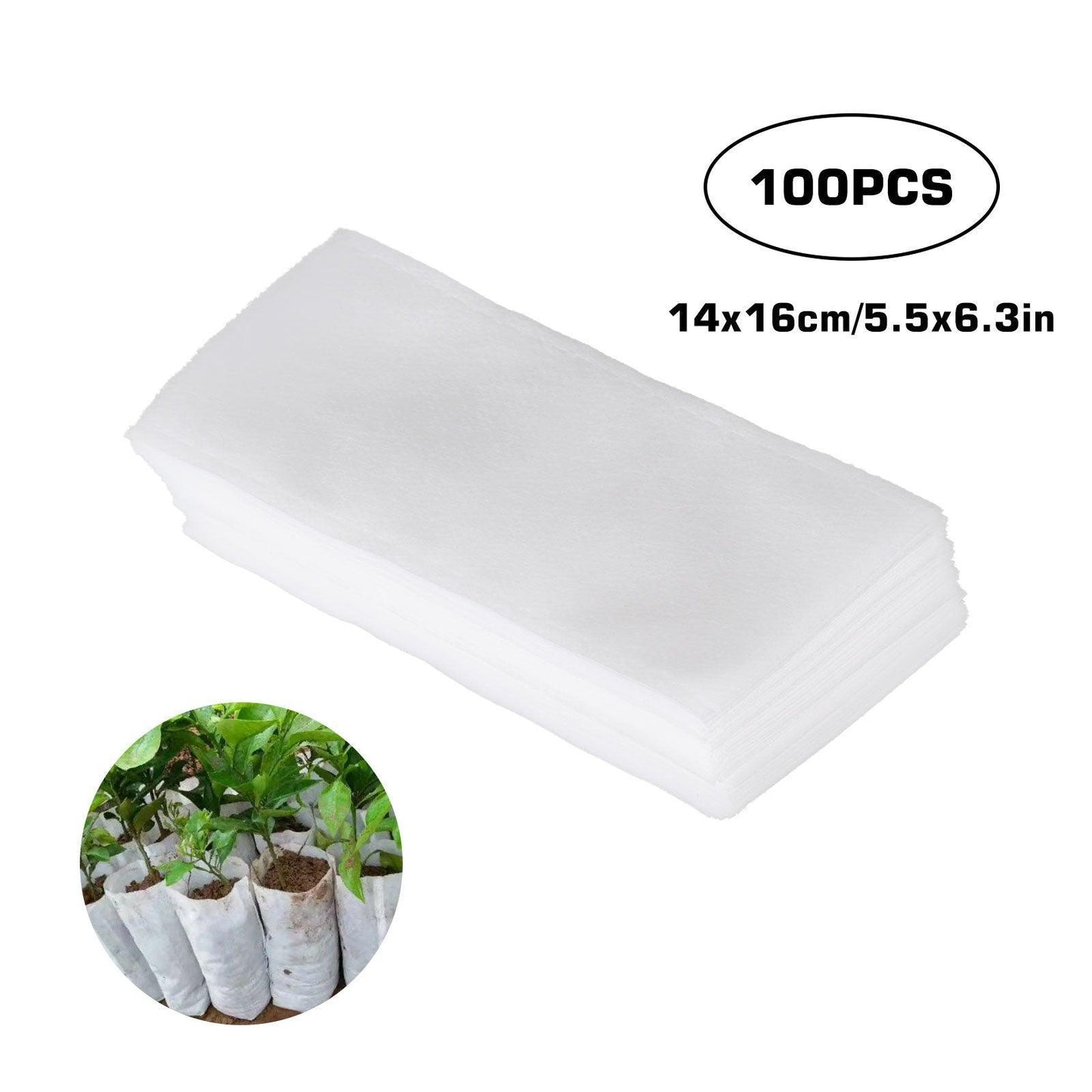 100/200 Biodegradable Non-Woven Plant Grow Bags - Seed World