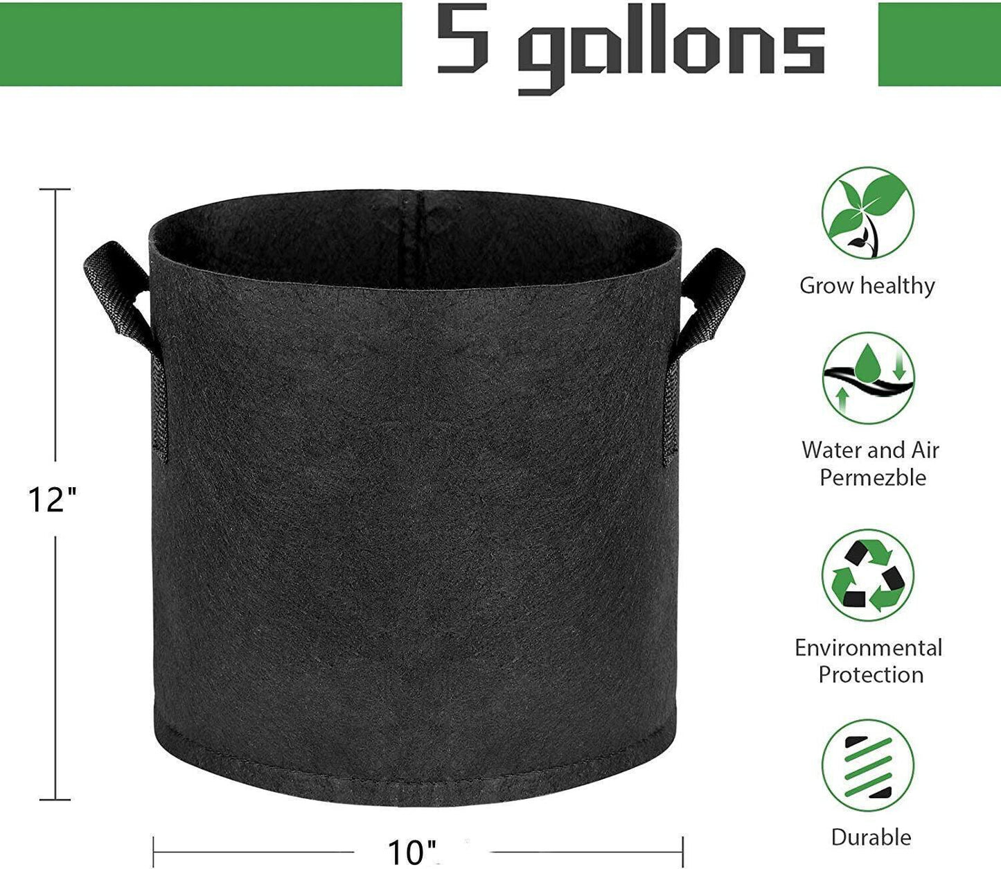 Garden Grow Bags | 6 Pieces - Seed World