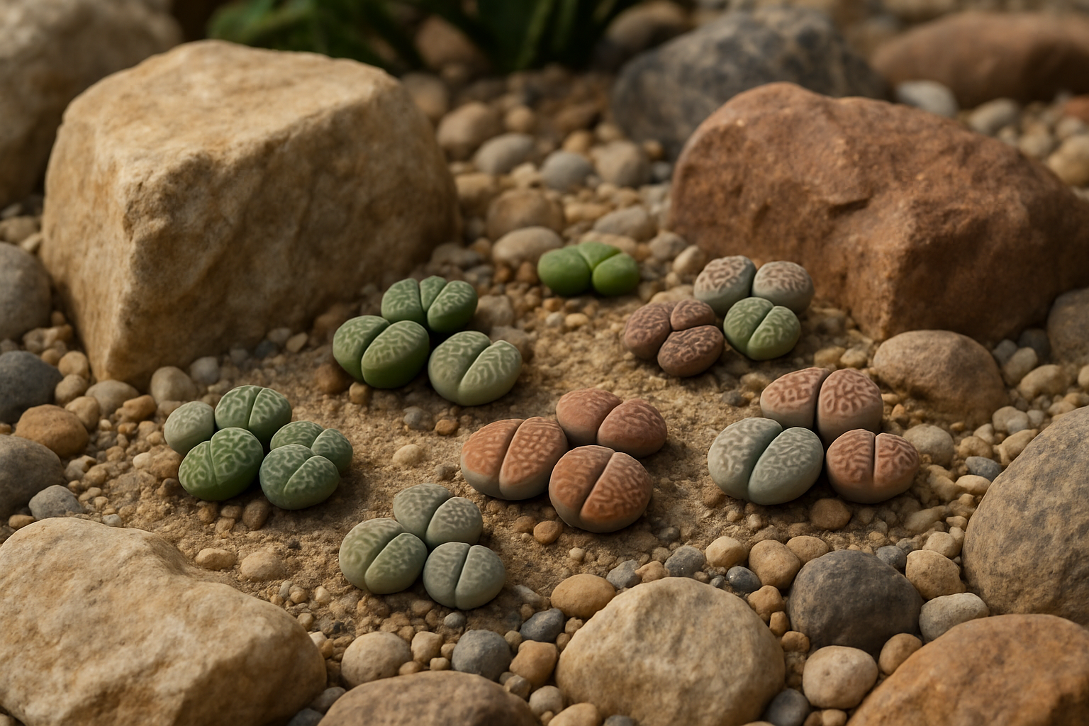 Creating Unique Rock Garden Displays with Living Stone Plants