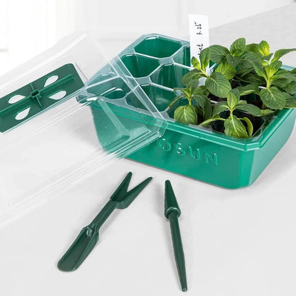 Reusable 72-Cell Seed Starter Tray Kit with Humidity Dome & Drainage