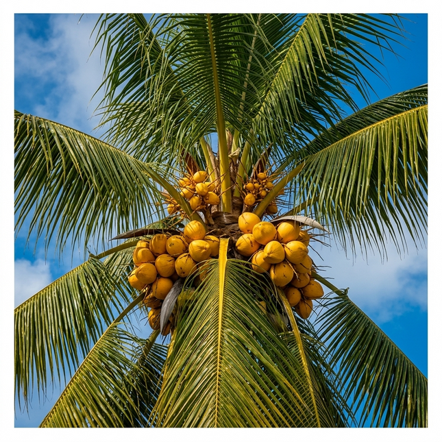 1 Live Yellow Coconut Palm Tree | Cocos Nucifera | Exotic Plant Ready to Pot