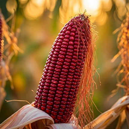 100 Strawberry Ruby Corn Seeds – Rare Heirloom Ornamental Mini Corn