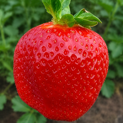 Strawberry fruit and 100-seed packet reference
