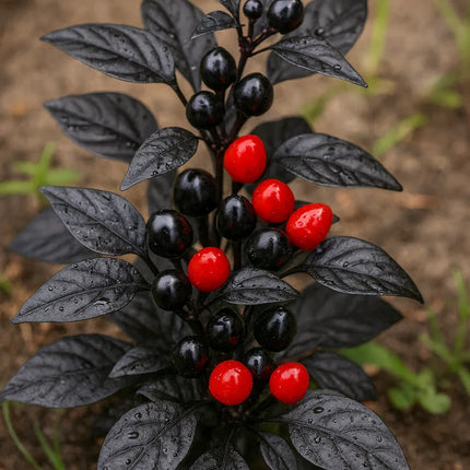 Black Pearl Ornamental Pepper Seeds – Compact, Dark Foliage - Seed World