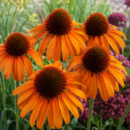 Bright Orange Coneflower flowers