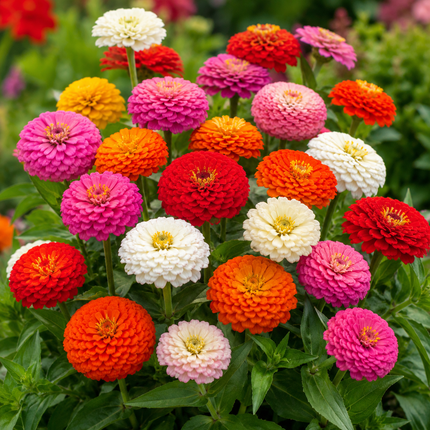 Zinnia Oklahoma Mix flowers