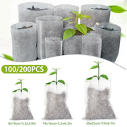 100/200 Biodegradable Non-Woven Plant Grow Bags - Seed World