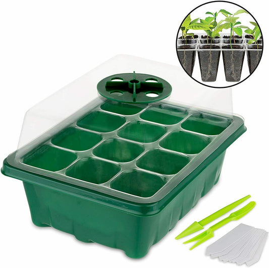12 Cell Seed Tray - Green - Seed World