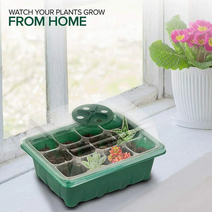 5-Pack Seed Germination Starter Trays with Humidity Domes - Seed World