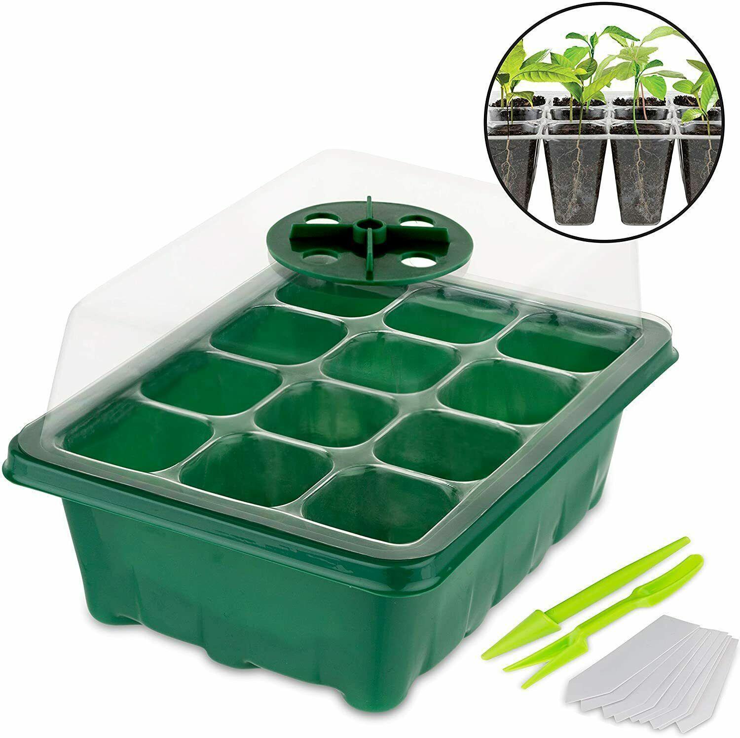 5-Pack Seed Germination Starter Trays with Humidity Domes - Seed World