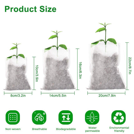 Biodegradable Plant Grow Bags – Non-Woven Fabric Nursery Pots for Seedlings - Seed World
