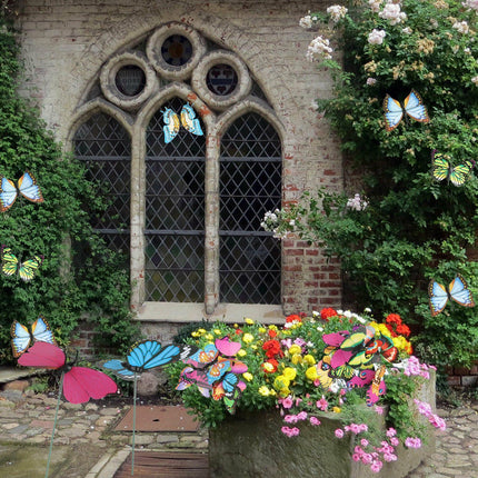 Butterfly Stakes Outdoor Garden Ornaments Decoration Art - Seed World