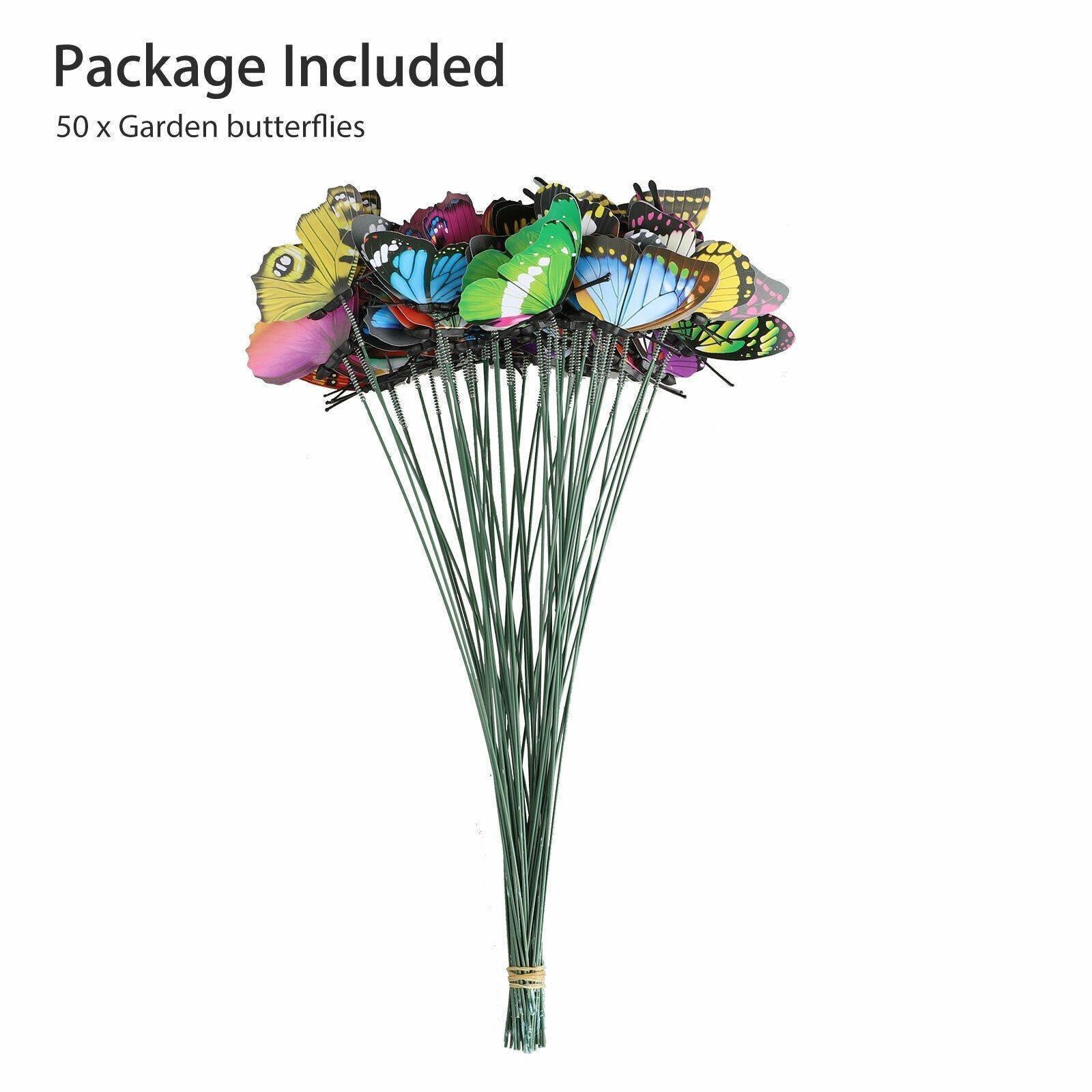 Butterfly Stakes Outdoor Garden Ornaments Decoration Art - Seed World