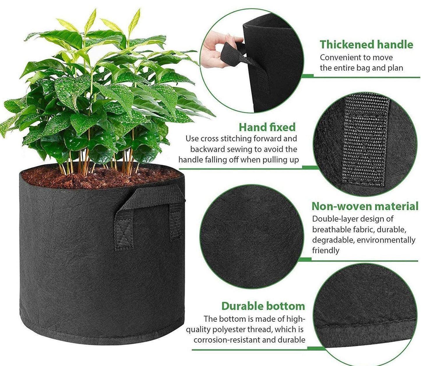 Garden Grow Bags | 6 Pieces - Seed World