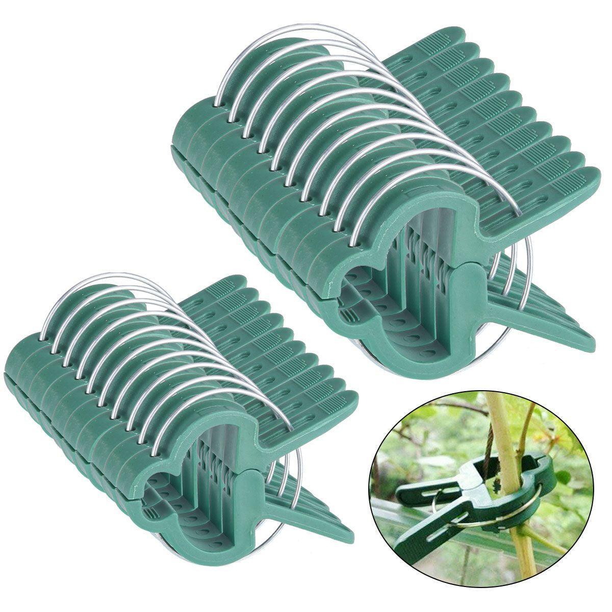 Reusable Large Plant & Garden Clips Support Tomato Vegetable Trellis Twine Ties - Seed World