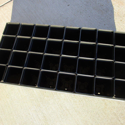 Set of 3 Divided Trays and 96 - 2.5 Inch Square Deep Nursery Pots - Seed World