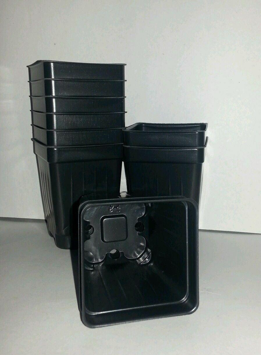 Set of 3 Divided Trays and 96 - 2.5 Inch Square Deep Nursery Pots - Seed World